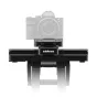 Edelkrone Slide Sprint Bundle stand with Sony Alpha 7II camera, compact motorized motion system for professional video