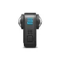 GoPro MAX2 action camera with dual spherical lenses, power button, and vented design for 8K 360° video capture