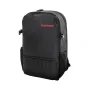 Black iFootage Shark Slider Mini soft backpack with durable handle, double zipper, standing pad, side pocket for tripod or water bottle, small zipper pocket, and external storage strap.