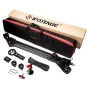 iFootage Mini Crane M1 III compact boom light stand with full kit displayed, including the black carbon‑fiber crane, red-accented carry case, cardboard box, and accessories such as mount plate, adapters, suction cup, and handle.