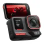 Insta360 Ace Pro 2 MM93 Edition action camera with a red-accented lens, displaying a motorcyclist in motion and recording details: 2h59m, 00:05, 'Rec'. Features a Leica lens and 'Marc Marquez' branding.