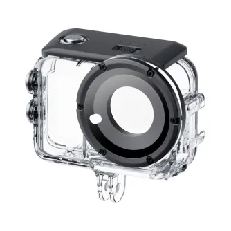 Waterproof Insta360 GO Ultra Dive Case with glass lens port and accessory mounts for underwater filming