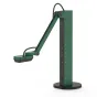 IPEVO VZ-R document camera in green with an articulated head, side control panel, and black circular base against a white background.