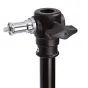 Kaiser AutoFold S Light Stand head with silver reversible mounting pin and black T-shaped adjustment knob