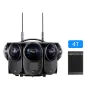 Kandao Obsidian Pro 360° camera with eight large lenses, dual antennas, and a separate 4TB SSD storage module
