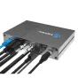 Kiloview E3 4K HDMI/SDI Dual-Channel Video Encoder with HDMI, SDI, Ethernet, and USB ports for professional video streaming and recording