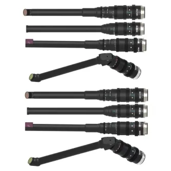 Laowa Probe Zoom 8-lens Bundle ar divām ultra‑wide makro tālummaiņām (15‑24 mm T8 un 15‑35 mm T12) četros konfigurācijās: tiešā skatījumā, periskopā, 35 grādu un 90 grādu leņķos, ar vāciņiem un leņķa moduli.
