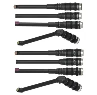 Laowa Probe Zoom 8-lens Bundle с двумя ультраширокими макро зум-объективами (15‑24 mm T8 и 15‑35 mm T12) в четырёх конфигурациях: прямой вид, перископ, углы 35 и 90 градусов, с крышками и угловым модулем.Laowa Probe Zoom 8-lens Bundle с двумя ультраширокими макро зум-объективами (15‑24 mm T8 и 15‑35 mm T12) в четырёх конфигурациях: прямой вид, перископ, углы 35 и 90 градусов, с крышками и угловым модулем.