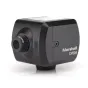 Marshall CV504 mini camera with interchangeable M12 lens mount, featuring a 4mm lens, 3G-SDI output port, and a 1/4" thread mount.