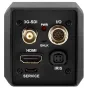 Marshall CV366 camera rear panel featuring 3G-SDI, HDMI outputs, genlock sync, and robust connectivity ports.