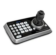 Marshall VS-PTC-200 PTZ Controller with 4D joystick, OLED display, and labeled buttons for precise camera controlMarshall VS-PTC-200 PTZ Controller with 4D joystick, OLED display, and labeled buttons for precise camera control