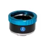 MTF B4 2/3 to Sony E‑Mount adaptor with a bright blue knurled top ring, black body and silver base, designed for B4 2/3 broadcast lenses with built‑in 2X extender for Sony E‑mount cameras in 2K mode.
