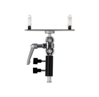 NANLITE Double Joint Tube Light Holder HD-T12-1-BHP, elastīgs metāla klips ar baltām un melnām regulēšanas pogām, piemērots 16 mm šķēpa statīviem.NANLITE Double Joint Tube Light Holder HD-T12-1-BHP, elastīgs metāla klips ar baltām un melnām regulēšanas pogām, piemērots 16 mm šķēpa statīviem.