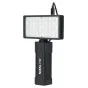 NANLITE Battery Grip BT-BG-F550 for handheld use with PavoTube II 6C and LitoLite 5C studio lights, featuring compatibility with Sony NP-F550 batteries and stand mounting.