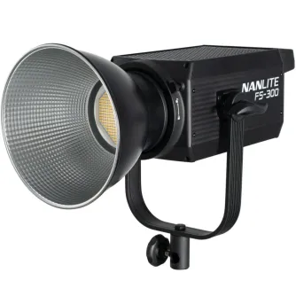 NANLITE FS-300 Spot Light with adjustable reflector, 5600K daylight LED, and Bluetooth control for photography and videography
