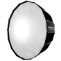 NANLITE Easy-Up Parabolic Soft Box SB-PR-120-Q with Bowens mount, 120cm diameter, silver lining, and two diffusing panels for professional photography lighting