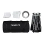 NANLITE Easy-Up Parabolic Softbox SB-FMM-60 with carrying bag, diffusing panels, and mounting frame for professional photography lighting