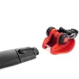 Sachtler flowtech 75 GS ground spreader accessory with red housing and black wheels, detached from the black carry handle