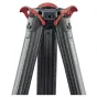 Sachtler Flowtech 75 carbon fiber tripod legs with quick-release brakes and red hinge locks for fast deployment