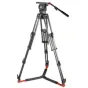 Sachtler Video 20 S1 fluid head on ENG 2 CF HD tripod with SP 100/150 spreader, complete video tripod kit.