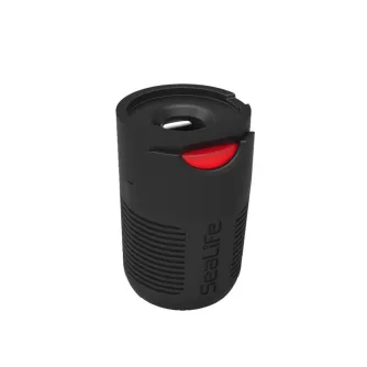 SeaLife Flex Connect Handle SL998, black ergonomic grip with red release button, 1/4-20 tripod mount, designed for one-handed use with Sea Dragon Lumen lights and GoPro cameras