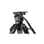 Second Wave Model 13 Teleprompter Tripod with 13.6 kg payload, 100 mm fluid bowl head, pan-tilt mechanism, and sliding camera plate, close-up on a white background