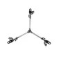 Second Wave Model 30 motorized PTZ pedestal and dolly with 30 kg capacity, three-leg design, remote-controlled height adjustment from 82 cm to 260 cm.