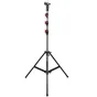 Shape MTL14 Montreal Combo Triple Riser Stand - sturdy black and chrome tripod with adjustable height, aluminum collar locks, and universal 1.25" receiver for professional lighting setups