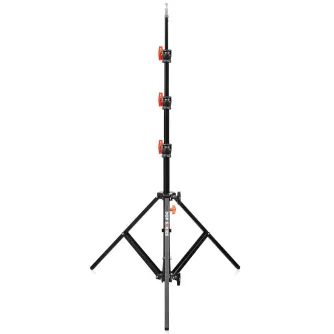 Shape ABS12 Aluminum Baby Stand with square black legs, adjustable height, and orange collar locks for photography and videography lighting support