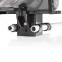 Shape Blackmagic Pocket Cinema 4K/6K offset shoulder mount with CNC aluminum cage, Metabones support bracket, and 15mm rod system