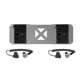 Dual Gold Mount Battery Plates with 25cm Cables for Atomos Sumo Power Solution