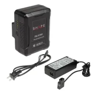 Shape V-Mount 98Wh литий-ионный аккумулятор с D-Tap зарядным устройством для путешествий и кабелем питанияShape V-Mount 98Wh литий-ионный аккумулятор с D-Tap зарядным устройством для путешествий и кабелем питания