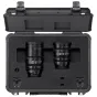 Sigma FF High Speed Zoom Set 18-35mm T2 & 50-100mm T2 EF-Mount lēnšu komplekts cietajā kastē ar putu ieliktņiem, ar iegravētām apertūras skalām un metāla konstrukciju.