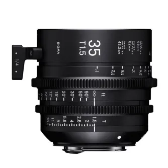 Sigma FF High Speed Prime 35mm T1.5 E-Mount Cine Lens - Profesionāls 35mm prime objektīvs ar T1.5 apertūru, putekļu aizsardzības konstrukcija un kompakts dizains augstas izšķirtspējas filmēšanai