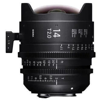 Профессиональный объектив Sigma FF High Speed Prime 14mm T2 E-Mount для кинематографии с разрешением 6K-8K, пылезащитным дизайном и компактным металлическим корпусом