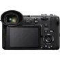Rear view of the Sony FX2 full-frame cinema camera, featuring a 3.5‑inch LCD screen, electronic viewfinder with eyecup, and control layout with menu, mode, and function buttons.
