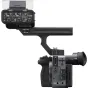 Sony FX2 full-frame cinema camera with attached XLR-H1 audio handle, displaying control knobs and side ports
