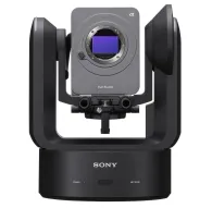 Sony FR7 Cinema Line 4K Full-frame PTZ Camera mounted on a black tripod base with a silver lens mount and visible purple sensor, featuring labeled buttons for 'POWER' and 'NETWORK'.Sony FR7 Cinema Line 4K Full-frame PTZ Camera mounted on a black tripod base with a silver lens mount and visible purple sensor, featuring labeled buttons for 'POWER' and 'NETWORK'.