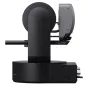 Sony FR7 Cinema Line 4K full-frame PTZ camera side view, black chassis with circular lens housing, side module, handle, HDMI and SDI connectors, 'Cinema Line FR7' label, remote control ready