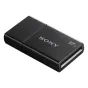 Sony MRW‑S1 UHS‑II SD card reader with USB 3.1 Gen 1 Type‑A connector, black matte body, front view showing Sony logo and SDXC II badge