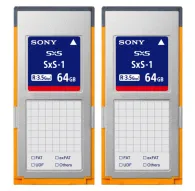 Sony SxS-1 64 GB atmiņas karšu komplekts no 2, priekšējais skats, sudraba un oranžs dizains, 3,5 Gbps lasīšanas ātrums, izturīgas atmiņas kartes XDCAM EX kamerāmSony SxS-1 64 GB atmiņas karšu komplekts no 2, priekšējais skats, sudraba un oranžs dizains, 3,5 Gbps lasīšanas ātrums, izturīgas atmiņas kartes XDCAM EX kamerām