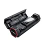 SYNCO G4 wireless microphone system in its open charging case, featuring two hexagonal transmitters with red accents and three receivers, highlighting the compact design and 2.4 GHz connectivity.