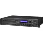 Tascam CD-6010 профессиональный 2U р rack‑mount CD‑плеер с подсвеченным LCD‑дисплеем, показывающим трек 16, регулировочными ручками, кнопками, XLR и RCA выходами и входом для пульта.