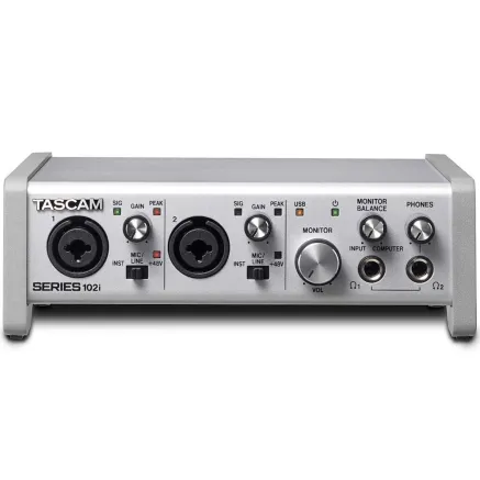 Tascam SERIES 102i USB Audio/MIDI Interface with DSP Mixer