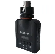 Kompakts Tascam DR-10X mikrofona pievienojams audio rekorders ar XLR mikrofonu, priekšējais skats ar OLED ekrānu, vadības pogām un slīdošo ierakstīšanas slēdzi, melns korpuss, ideāls laukā ierakstīšanai.Kompakts Tascam DR-10X mikrofona pievienojams audio rekorders ar XLR mikrofonu, priekšējais skats ar OLED ekrānu, vadības pogām un slīdošo ierakstīšanas slēdzi, melns korpuss, ideāls laukā ierakstīšanai.