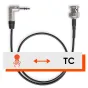 Tentacle Sync Cable - Tentacle to BNC, featuring a 3.5mm mini-TRS jack and BNC connector, 40cm long, perfect for connecting timecode generators to BNC devices.