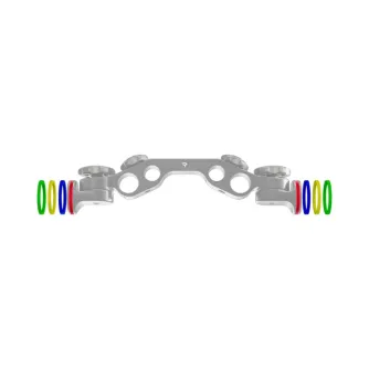 Wooden Camera Color Ring Pack for Elite Handheld Systems – серебряный металлический крест с восемью цветными кольцами (2 красных, 2 синих, 2 зелёных, 2 жёлтых) с обеих сторон