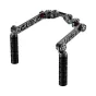 Wooden Camera 19mm Studio Handgrip Kit with 6-inch extensions and BMX-style grips for professional camera handling