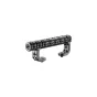 Wooden Camera Ultra Handle Standard Kit, black perforated aluminum shoulder handle with Bocote hardwood grip and mounting brackets for accessories.
