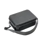 XGRIDS Lixel K1 hard case with padded shoulder strap, durable black construction and silver zipper, designed for safe transport of the Lixel K1 lighting device.